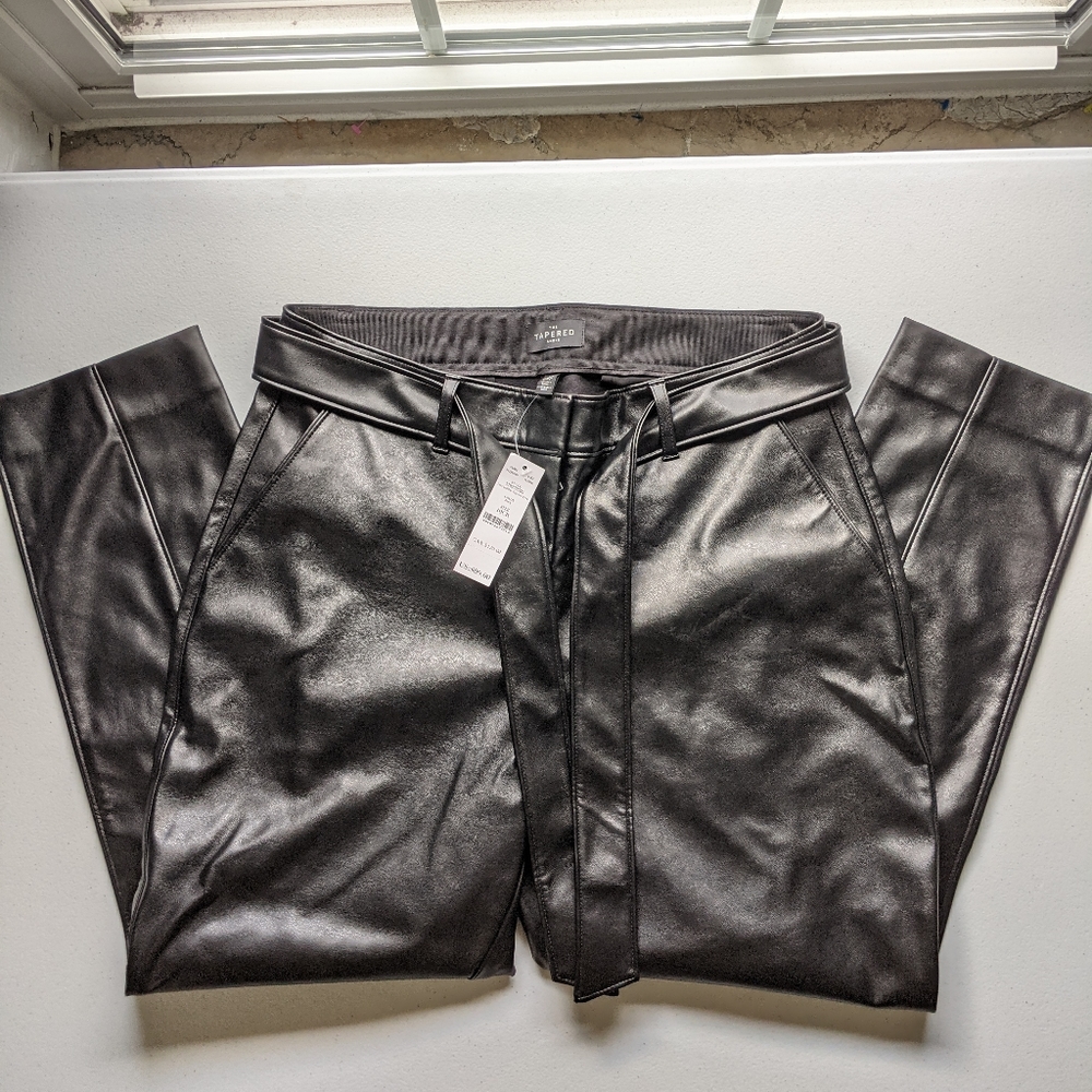 NWT White House Black Market faux leather pants 10